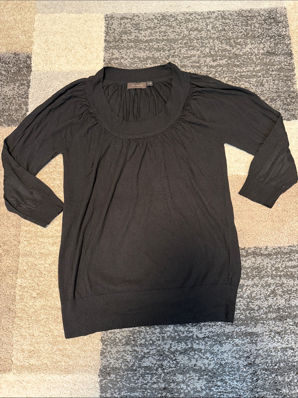 The Limited scoop neck sweater, black, size M GUC!